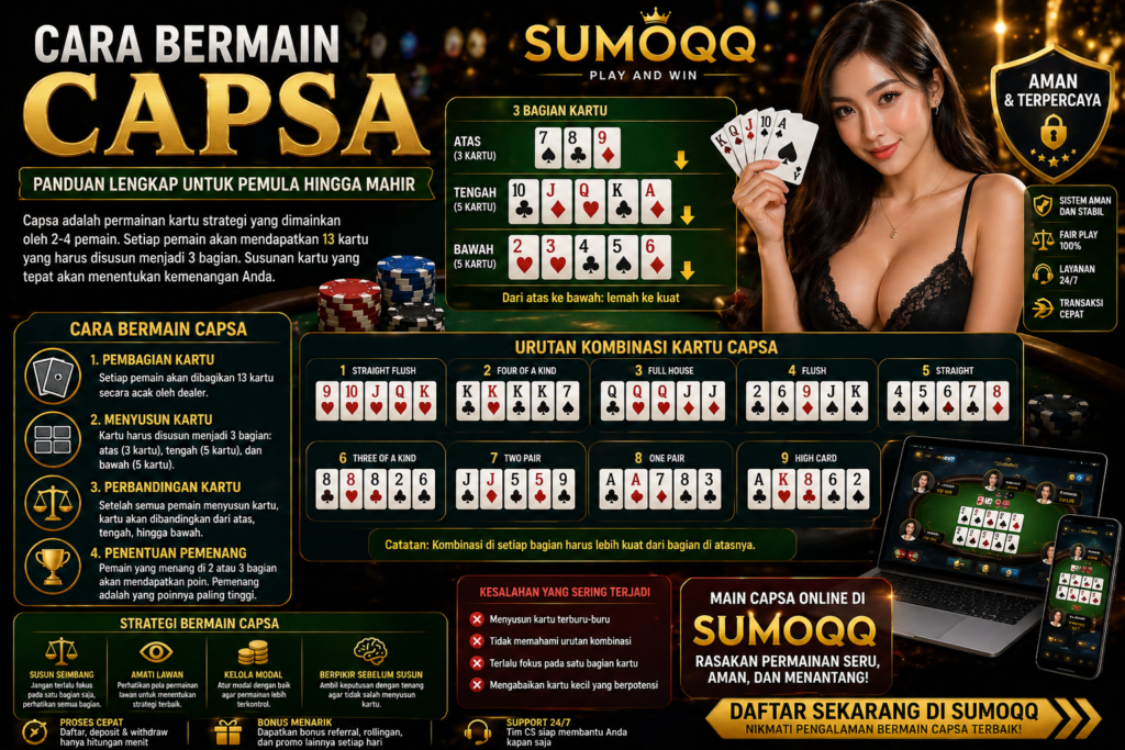 Cara Bermain Capsa untuk Pemula Hingga Mahir